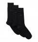 BOSS Set van 3 paar zwarte sokken