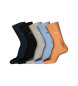 BOSS Conjunto de 5 pares de meias de comprimento médio multicoloridas