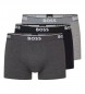 BOSS Förpackning med 3 boxershorts grå, svart