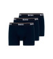 BOSS 3er-Pack marineblaue Logo-Boxershorts