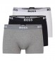 BOSS Paket 3 bokserjev črne, sive, bele barve
