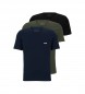 BOSS Frpackning med 3 T-shirts grn, svart, marinbl