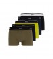 BOSS 5er Pack Boxershorts grün, schwarz, navy, gelb