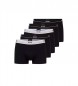 BOSS Pakke med 5 sorte, elastiske bib shorts med elastik