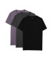 BOSS Set van drie T-shirts zwart, grijs, paars