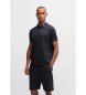 BOSS Polo Paddy à coupe décontractée en coton mercerisé avec tissu matelassé marine