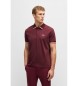 BOSS Paddy Lux Heritage kastanjebruine polo