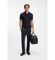 BOSS Pantalón regular fit de tejido elástico repelente al agua marino
