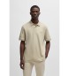 BOSS Interlock poloshirt beige