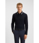 BOSS Polo nera in pliss