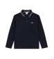 BOSS Marineblaues Langarm-Poloshirt