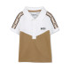 BOSS Poloshirt korte mouw wit, bruin