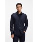 BOSS Regular Fit poplin-skjorte med navy-print