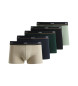 BOSS Set de 5 slips beige, marino, verde, gris