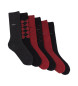 BOSS Lot de 6 chaussettes multicolores