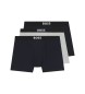 BOSS Lot de 3 boxers gris en coton stretch