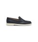 BOSS Mocassins de couro Sienne Loaf azul marinho