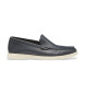 BOSS Navy Sienne Leren Mocassins