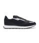 BOSS Material mix trainers with navy details