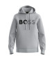 BOSS Sweat à capuche Soody Tape Logo gris