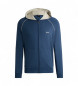 BOSS Sweatshirt mit gesticktem Logo blau