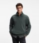BOSS Sweatshirt mit Stehkragen und Reißverschluss in Grün