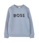 BOSS Blågrå sweatshirt i børstet fleece