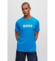 BOSS Koszulka z logo niebieska