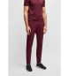 BOSS Spodnie slim fit w kolorze bordowym