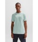 BOSS Camiseta Punto Aplique turquesa
