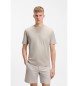 BOSS T-shirt bege em algodão elástico