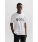 BOSS White logo printed t-shirt