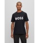 BOSS Sort T-shirt med kontrast