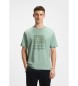 BOSS T-shirt rayé turquoise