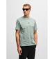 BOSS T-shirt de corte descontra�do em jacquard circular verde