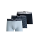 BOSS Pack 3 Boxershorts Bold Design navy, blau