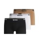 BOSS Sæt med 3 flerfarvede boxershorts med logo og linning
