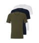BOSS Pack 3 Camisetas interiores Classic marino, blanco, verde