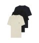 BOSS Set 3 T-Shirts Classic beige, schwarz, marine