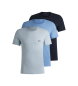 BOSS Set om 3 T-shirts Klassisk bl