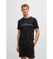 BOSS Pajama top with logo print black