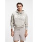 BOSS Sudadera Capucha Logo Oversize gris