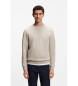 BOSS Sweatshirt med applikeret logo, beige