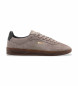 BOSS Brandon Leder Sneakers grau