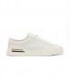 BOSS White leather cupsole trainers