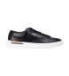 BOSS Black leather cupsole trainers