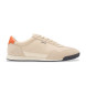 BOSS Titanium beige leather trainers