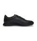 BOSS Sneakers in pelle bottalata con lacci e finiture lisce Nero