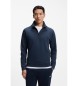 BOSS Sweatshirt Fleece Zip Neck Navy