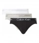 Calvin Klein Pack 3 Slips Modern Structure negro, blanco, gris